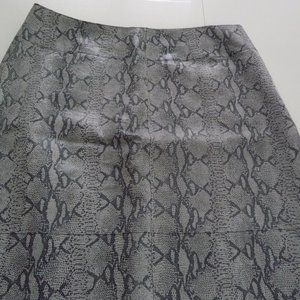 INC CONCEPTS women's knee length a line snake embossed grey leather skirt 18
